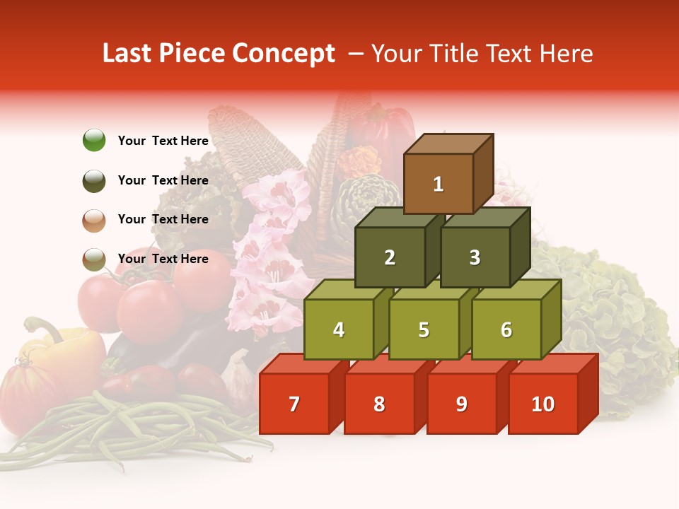 Basket Of Fruit And Vegetables PowerPoint Template