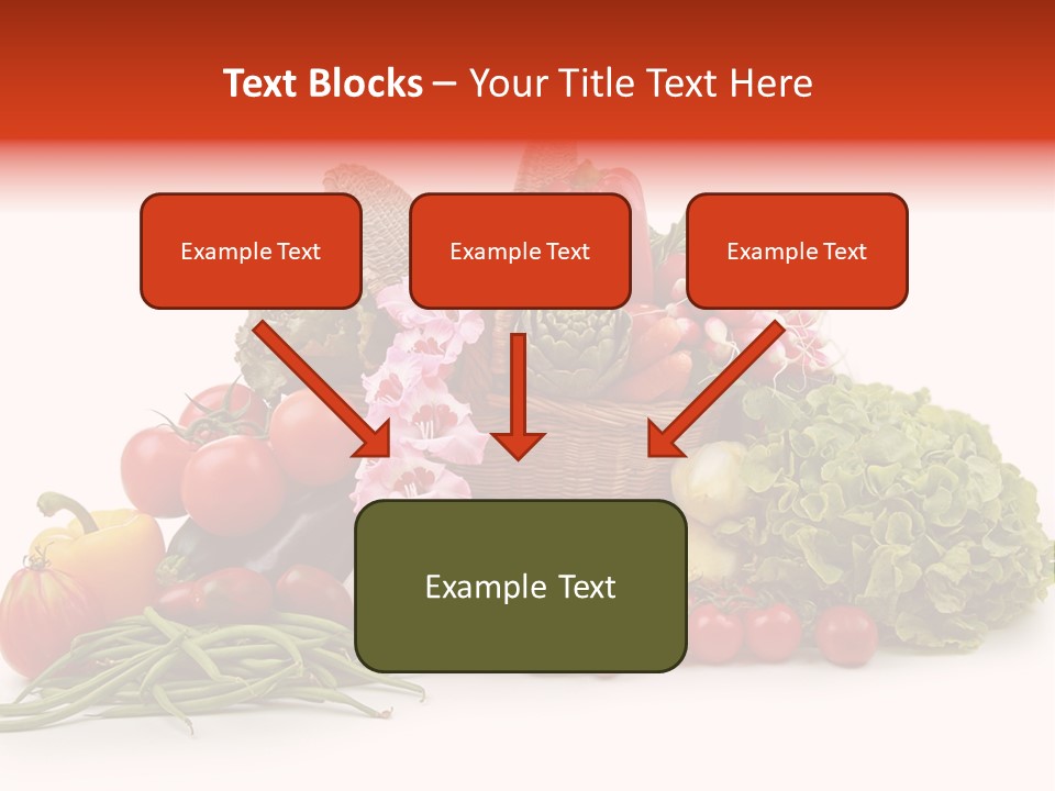Basket Of Fruit And Vegetables PowerPoint Template