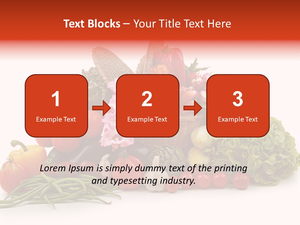 Basket Of Fruit And Vegetables PowerPoint Template