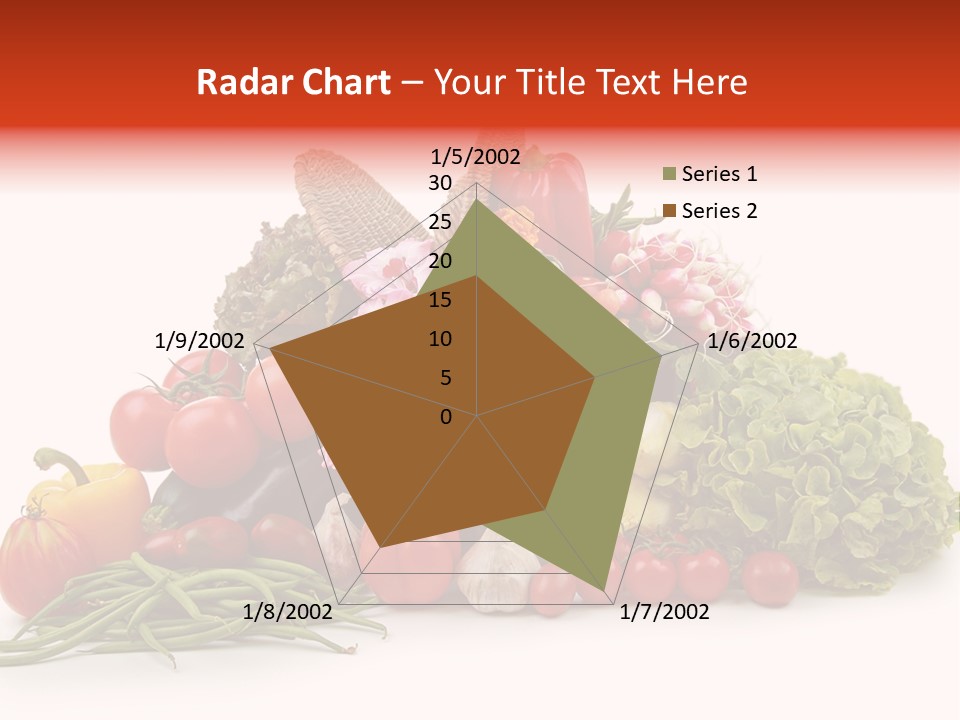 Basket Of Fruit And Vegetables PowerPoint Template