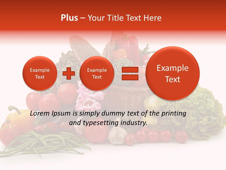Basket Of Fruit And Vegetables PowerPoint Template