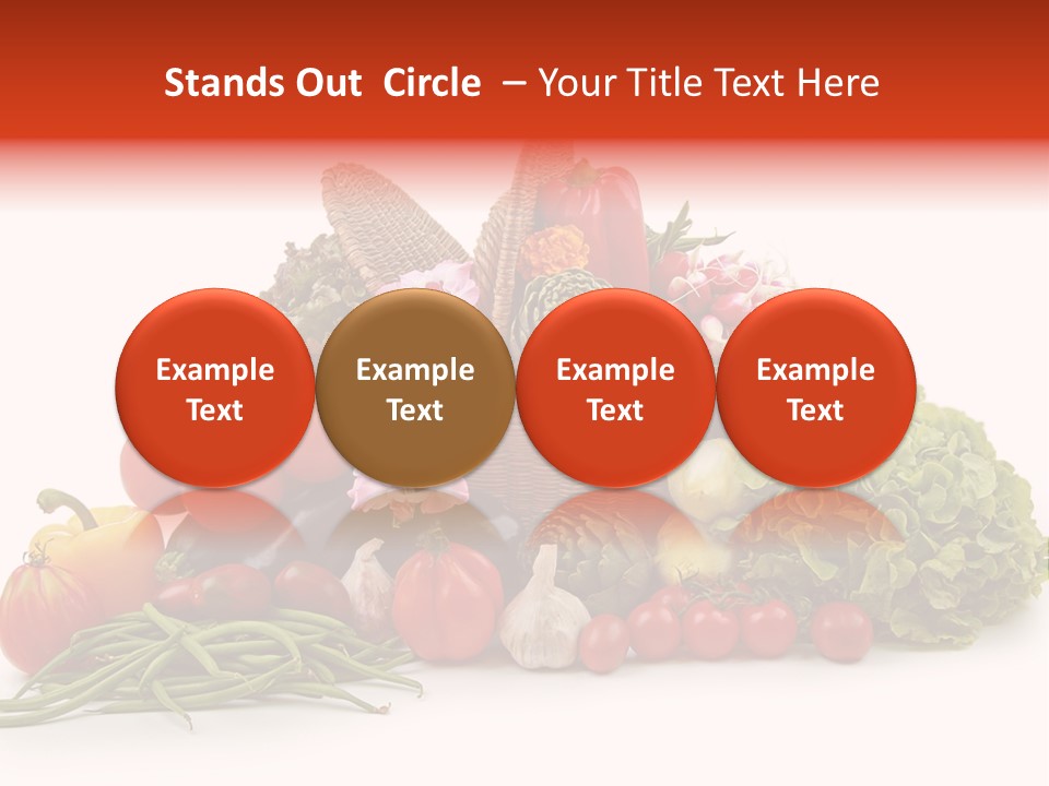 Basket Of Fruit And Vegetables PowerPoint Template