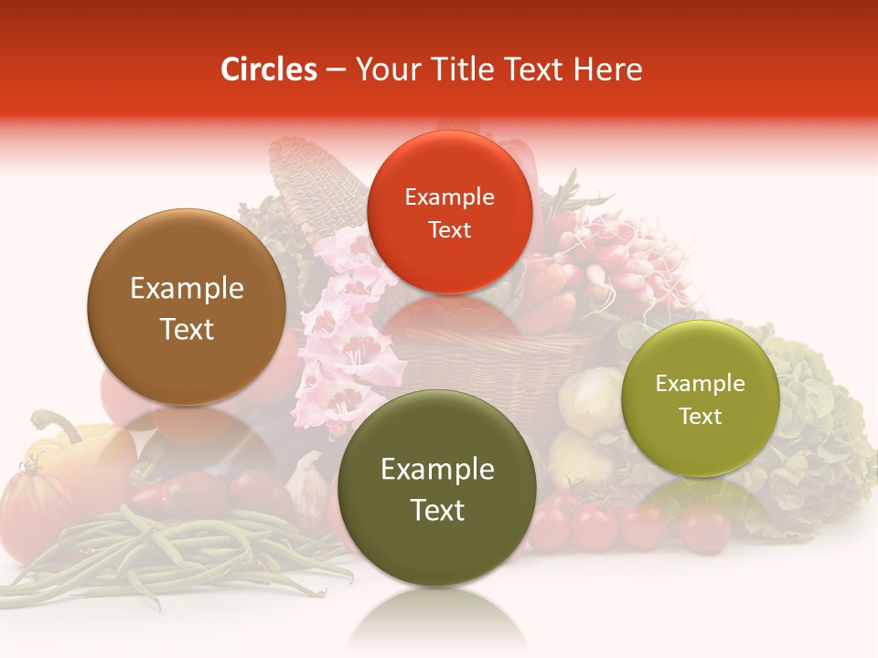 Basket Of Fruit And Vegetables PowerPoint Template