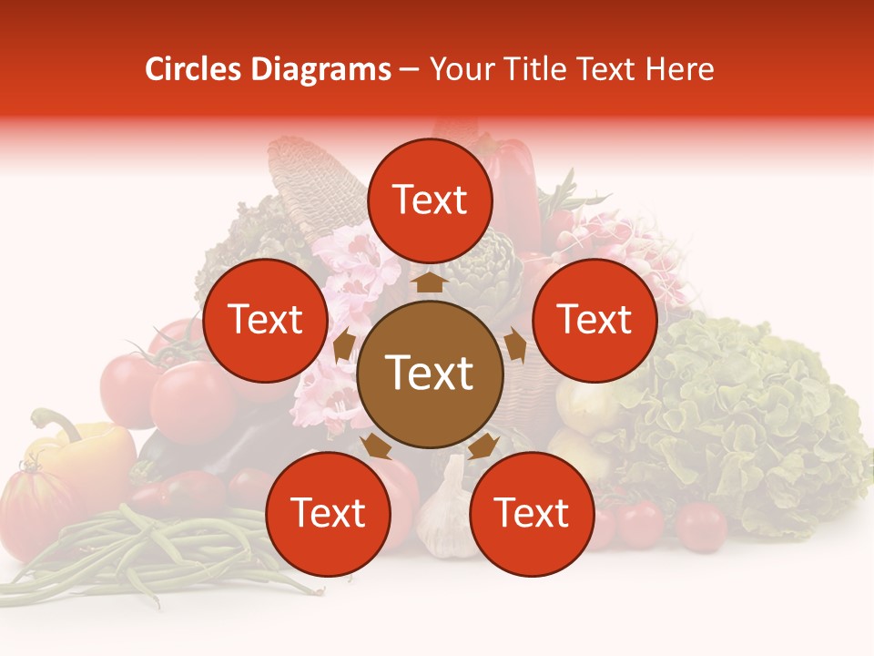 Basket Of Fruit And Vegetables PowerPoint Template