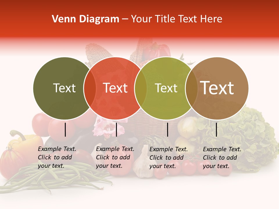 Basket Of Fruit And Vegetables PowerPoint Template