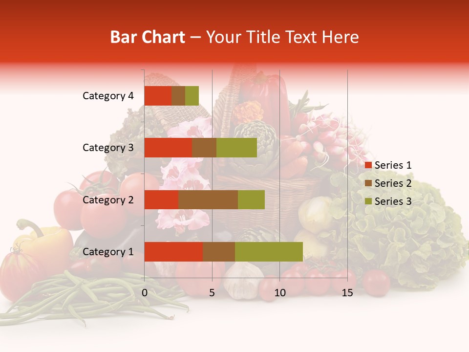 Basket Of Fruit And Vegetables PowerPoint Template