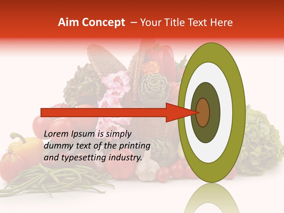 Basket Of Fruit And Vegetables PowerPoint Template