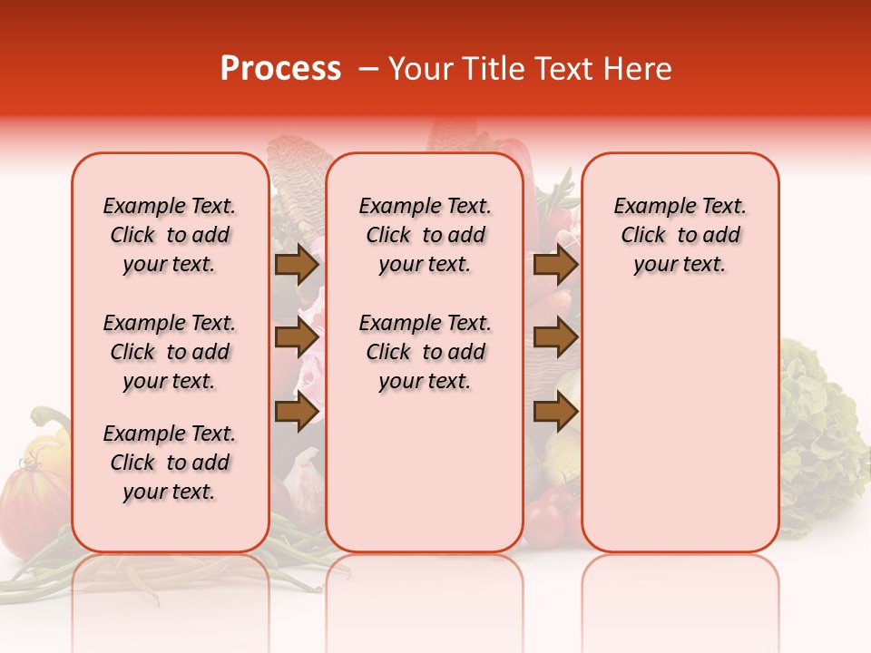 Basket Of Fruit And Vegetables PowerPoint Template