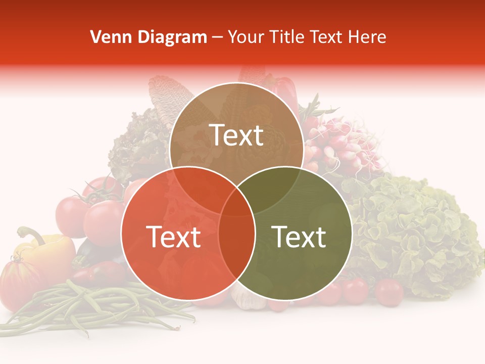 Basket Of Fruit And Vegetables PowerPoint Template