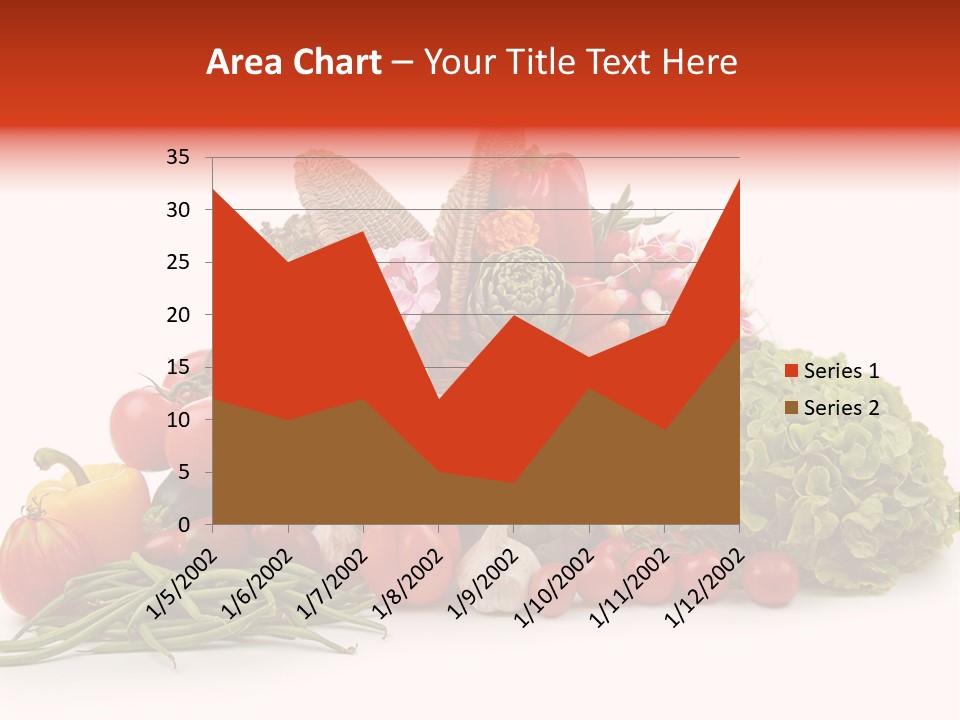 Basket Of Fruit And Vegetables PowerPoint Template