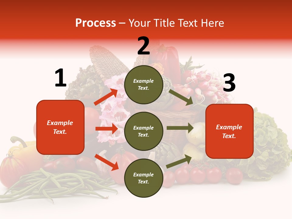 Basket Of Fruit And Vegetables PowerPoint Template