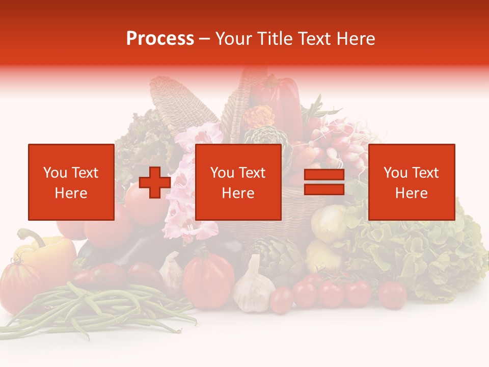 Basket Of Fruit And Vegetables PowerPoint Template