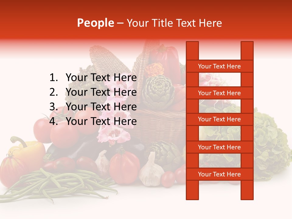 Basket Of Fruit And Vegetables PowerPoint Template
