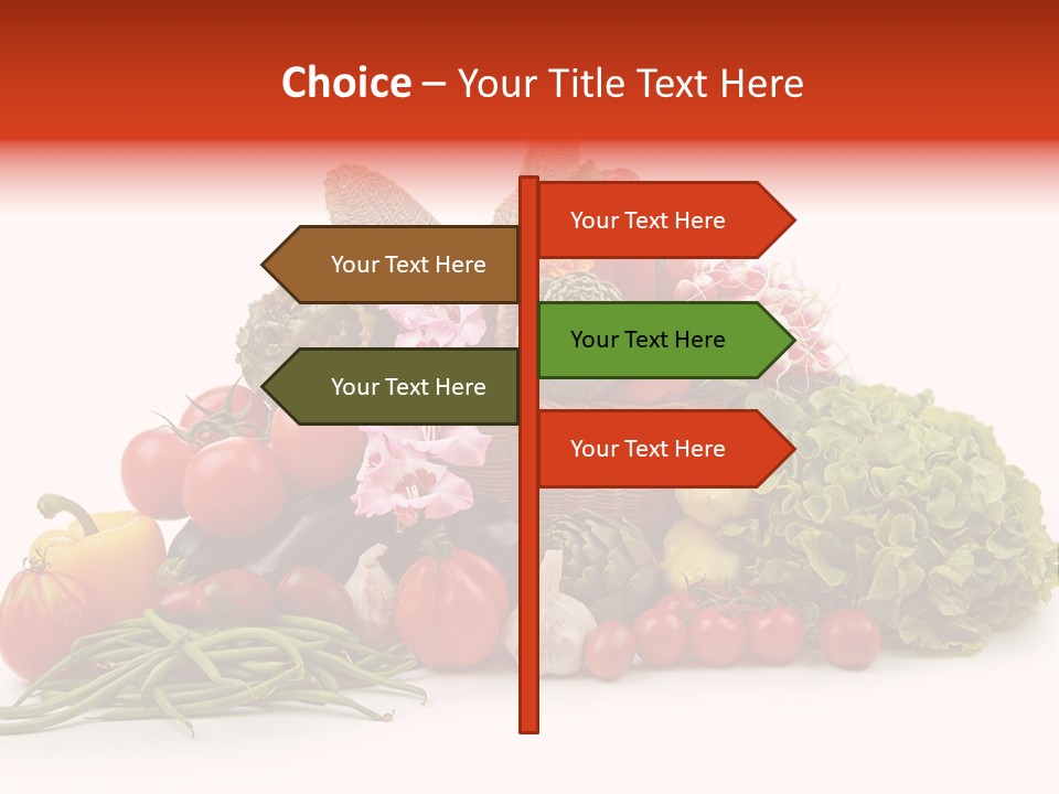 Basket Of Fruit And Vegetables PowerPoint Template