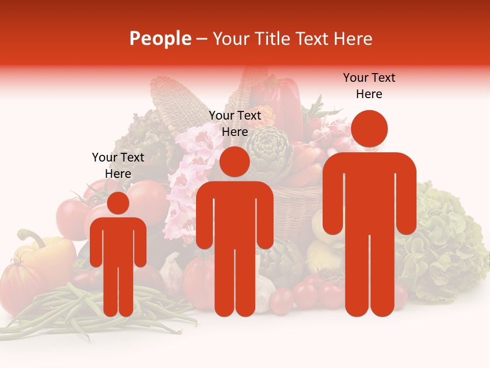 Basket Of Fruit And Vegetables PowerPoint Template