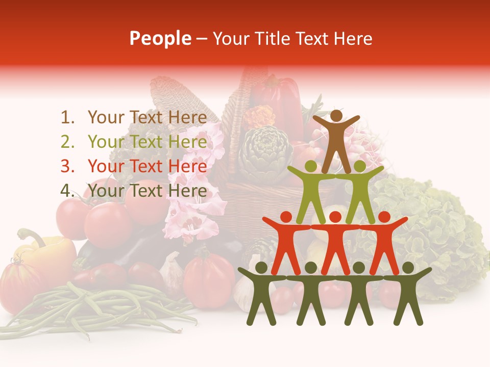 Basket Of Fruit And Vegetables PowerPoint Template