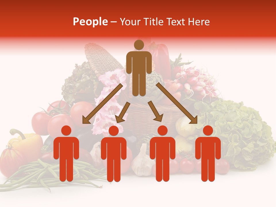 Basket Of Fruit And Vegetables PowerPoint Template
