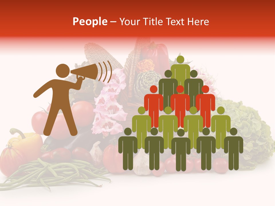 Basket Of Fruit And Vegetables PowerPoint Template