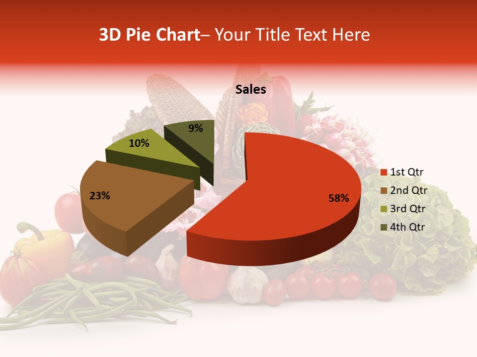 Basket Of Fruit And Vegetables PowerPoint Template