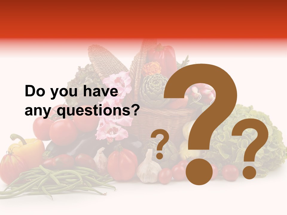 Basket Of Fruit And Vegetables PowerPoint Template