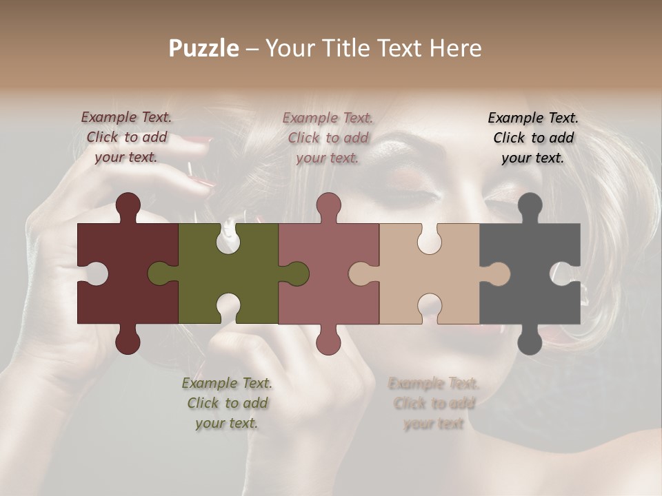 Dress Finger Girl PowerPoint Template