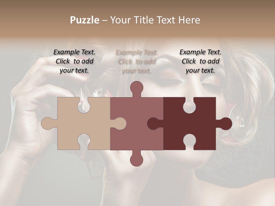 Dress Finger Girl PowerPoint Template