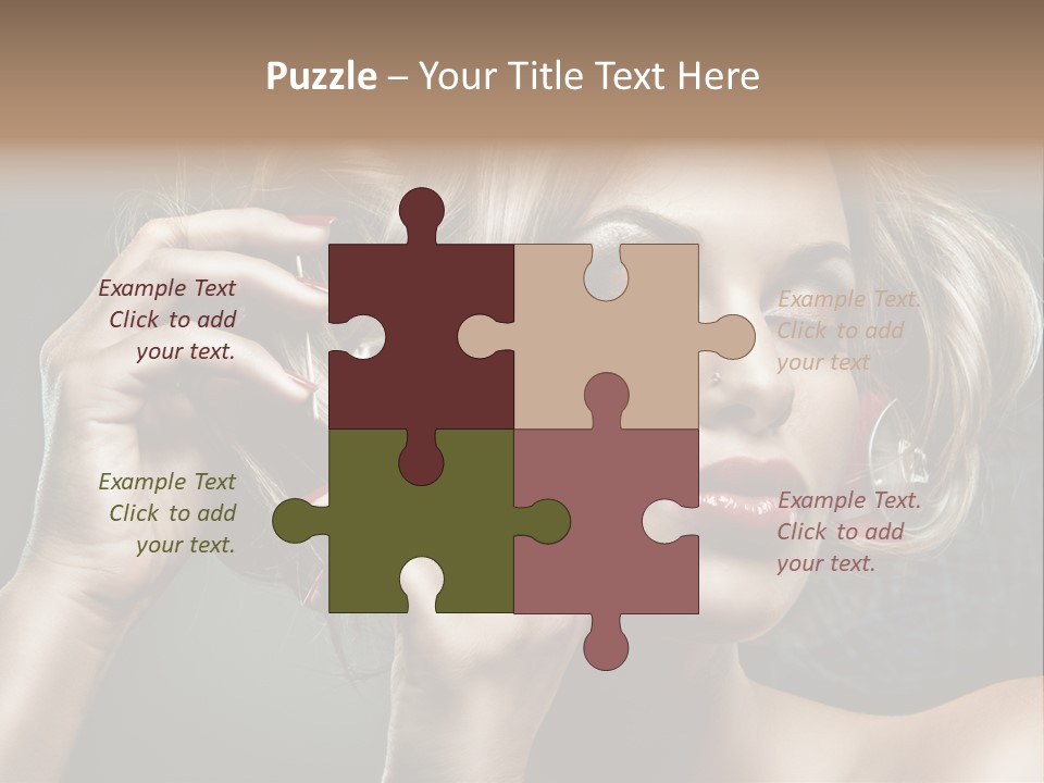 Dress Finger Girl PowerPoint Template