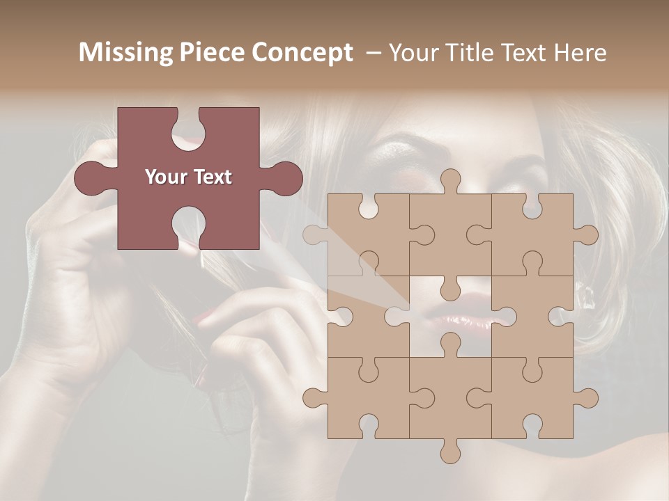 Dress Finger Girl PowerPoint Template