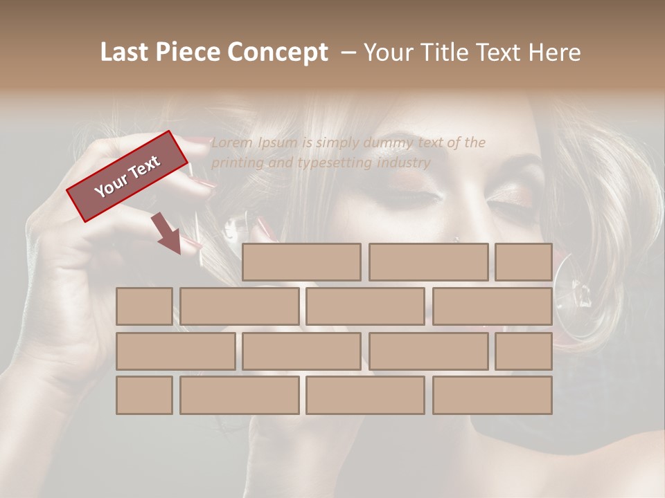 Dress Finger Girl PowerPoint Template