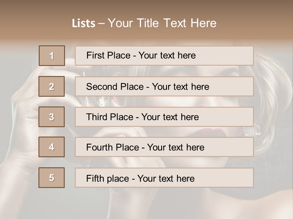 Dress Finger Girl PowerPoint Template