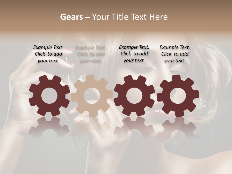 Dress Finger Girl PowerPoint Template