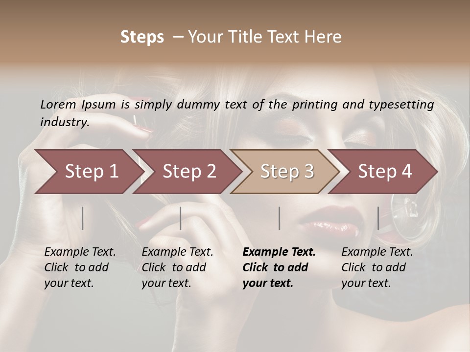 Dress Finger Girl PowerPoint Template