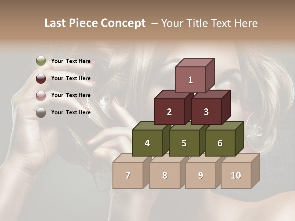 Dress Finger Girl PowerPoint Template