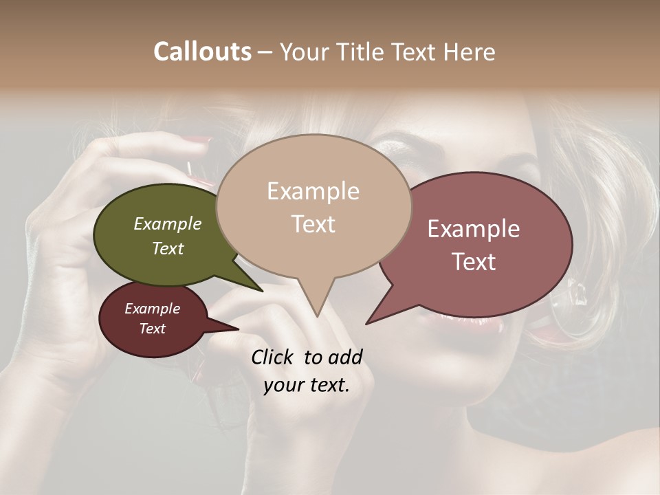 Dress Finger Girl PowerPoint Template