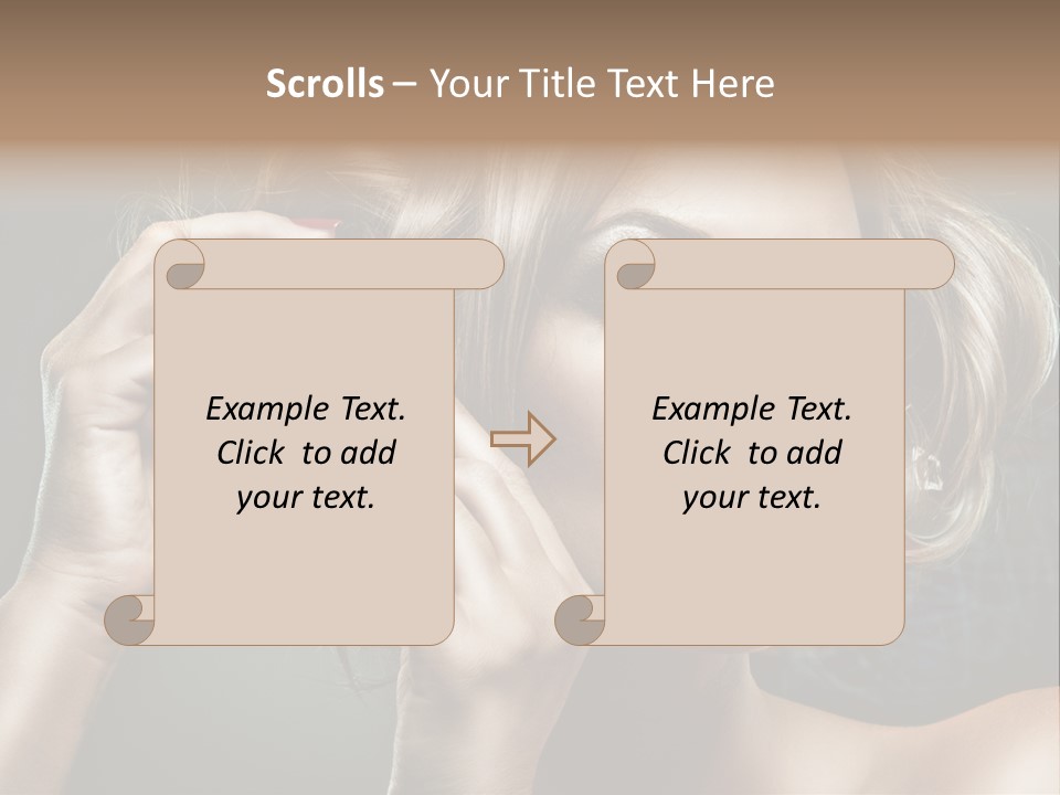 Dress Finger Girl PowerPoint Template