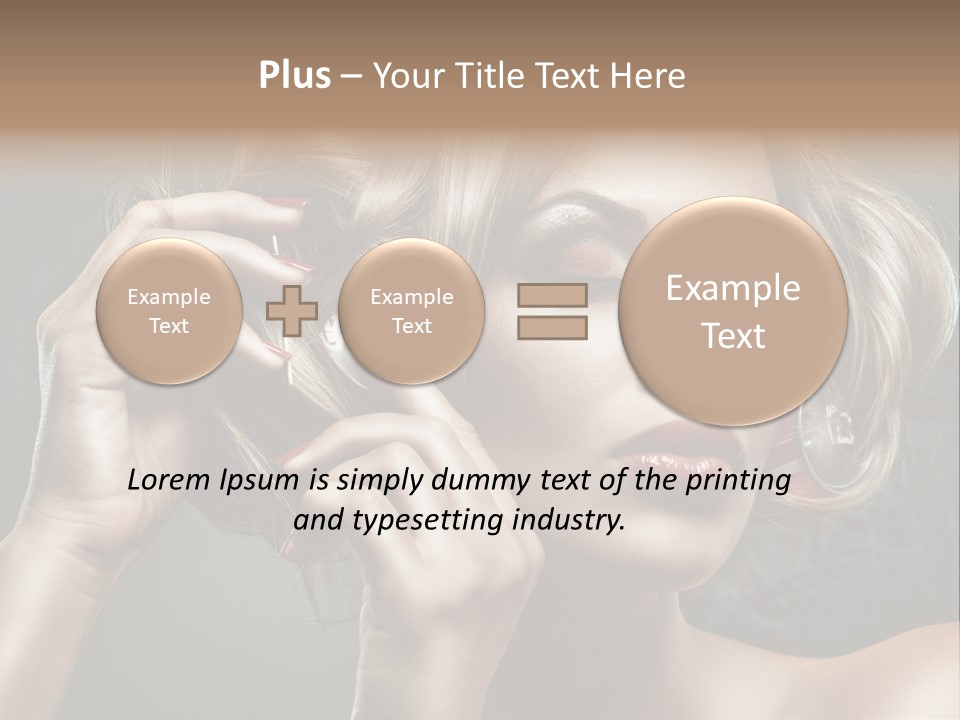 Dress Finger Girl PowerPoint Template