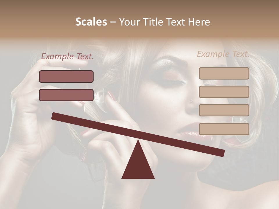 Dress Finger Girl PowerPoint Template