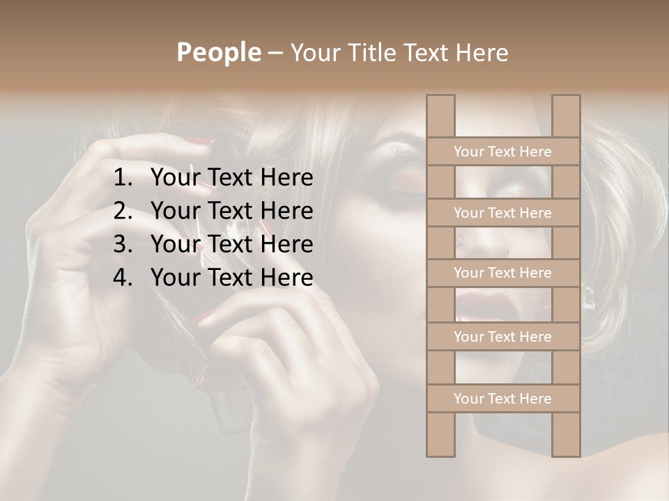 Dress Finger Girl PowerPoint Template