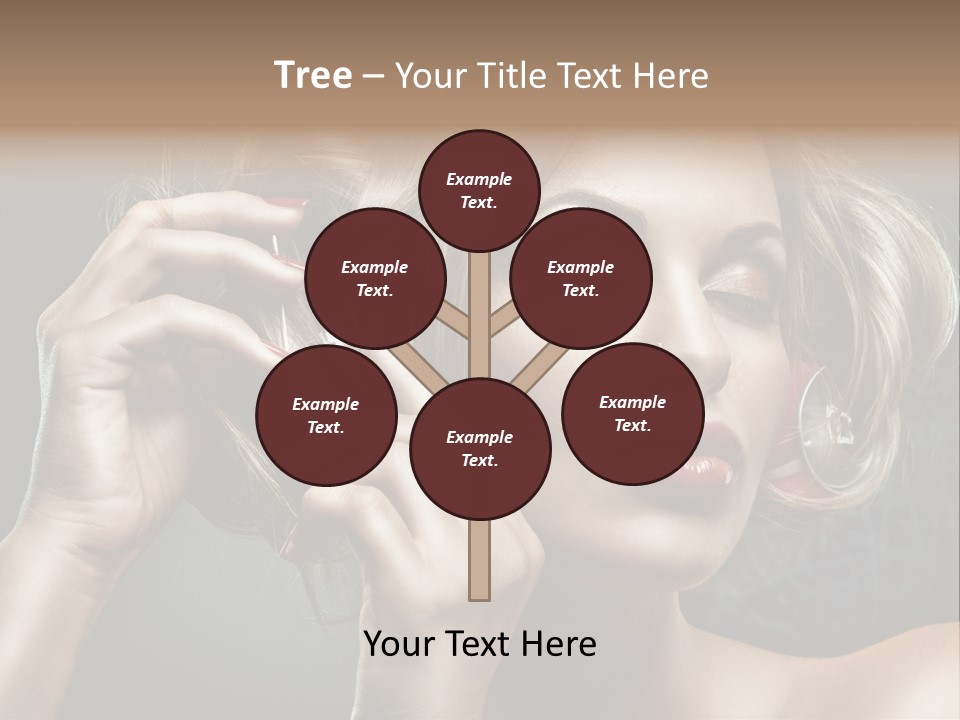 Dress Finger Girl PowerPoint Template