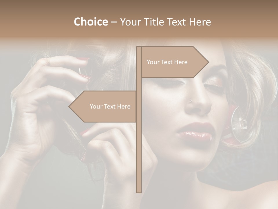 Dress Finger Girl PowerPoint Template