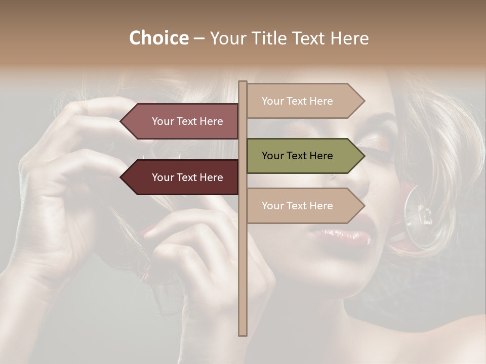 Dress Finger Girl PowerPoint Template