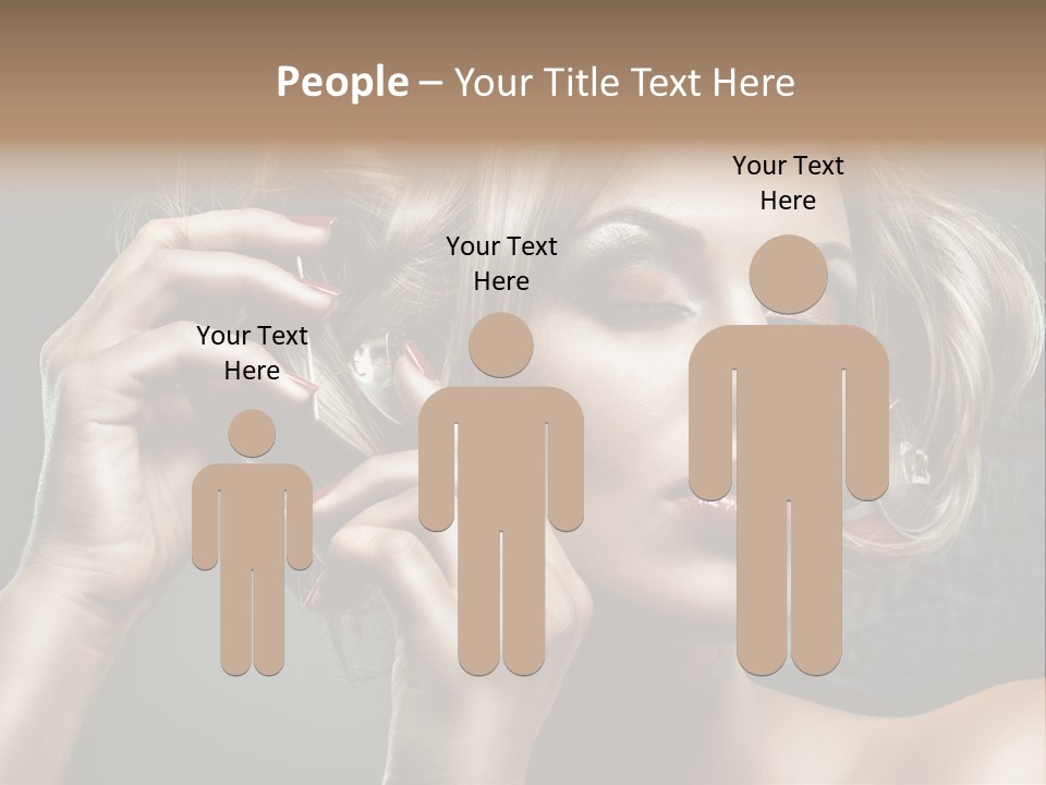 Dress Finger Girl PowerPoint Template