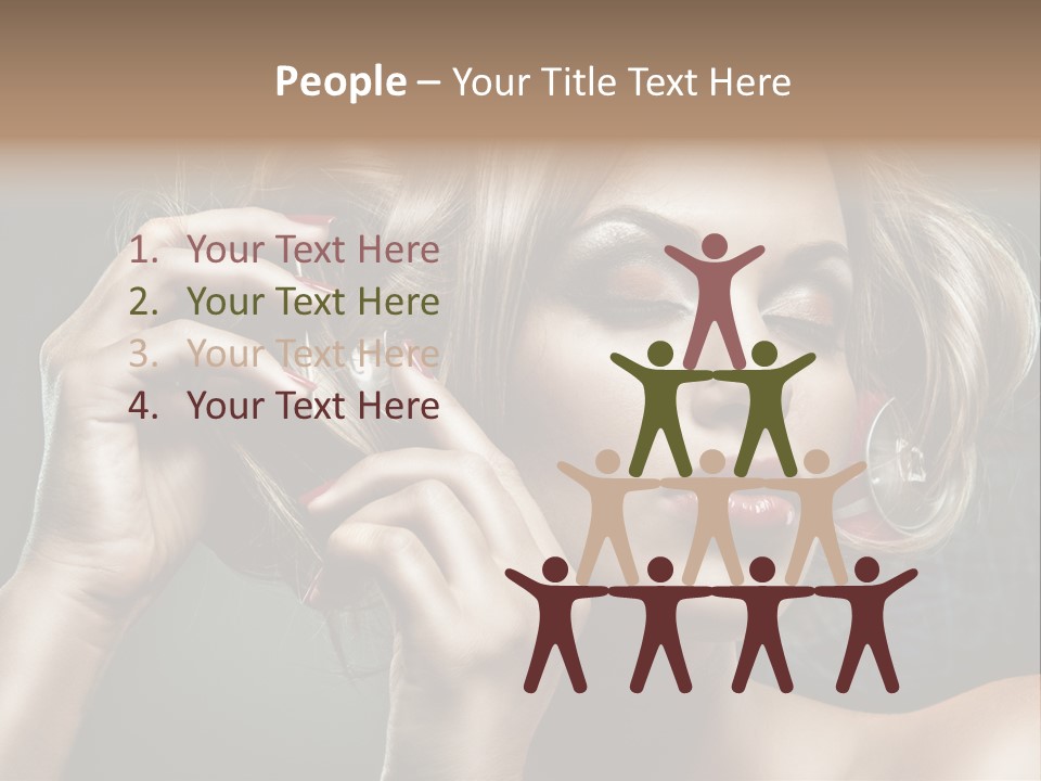 Dress Finger Girl PowerPoint Template