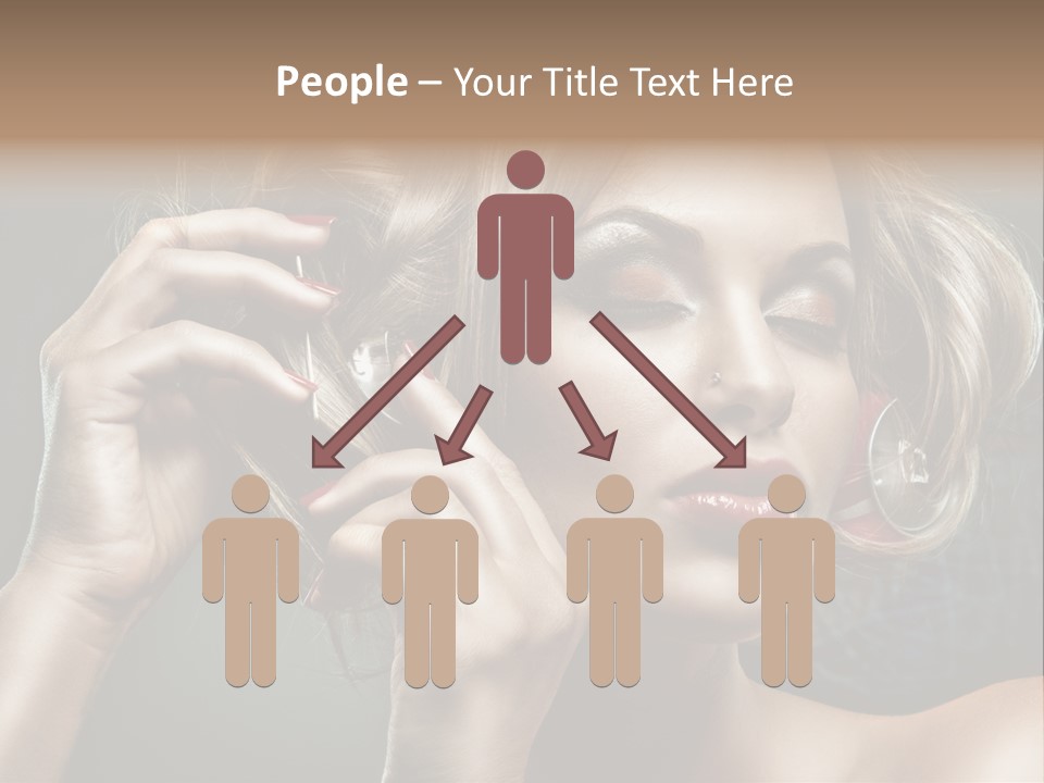 Dress Finger Girl PowerPoint Template