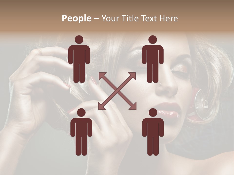 Dress Finger Girl PowerPoint Template