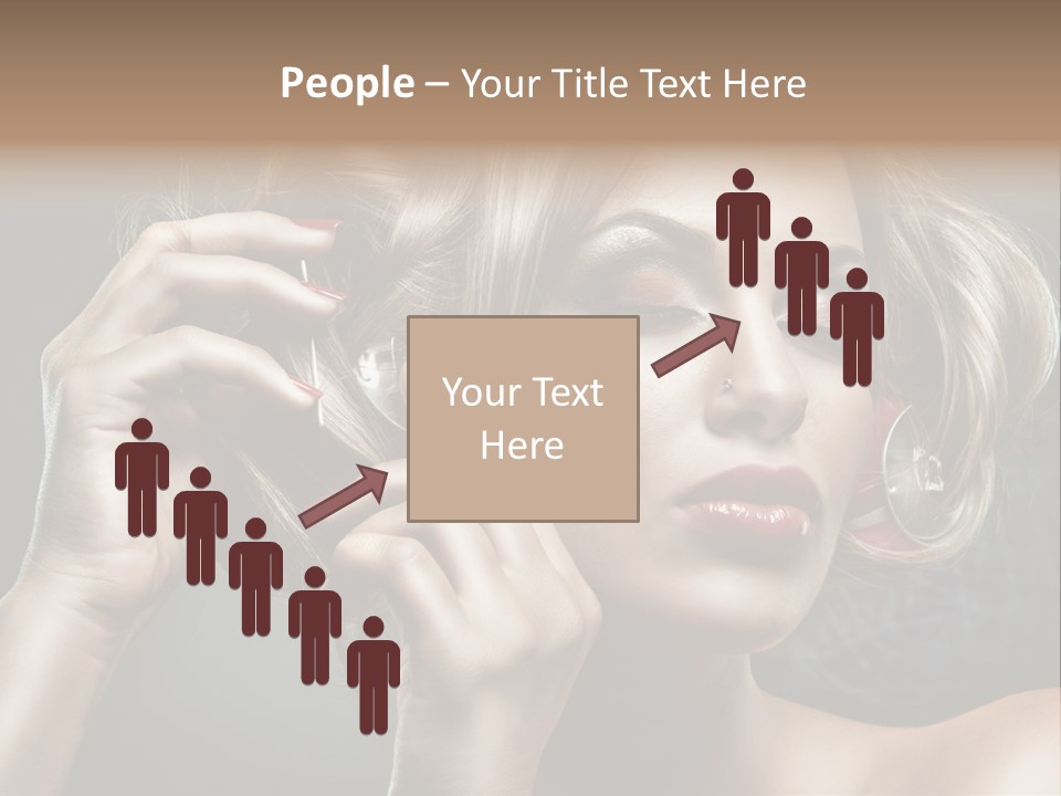 Dress Finger Girl PowerPoint Template