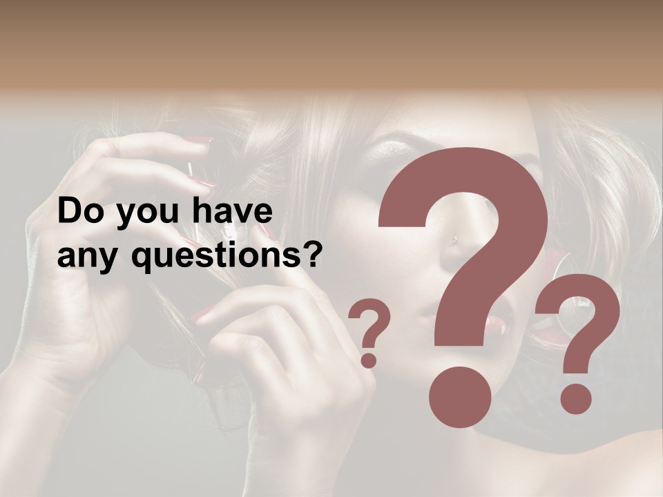 Dress Finger Girl PowerPoint Template