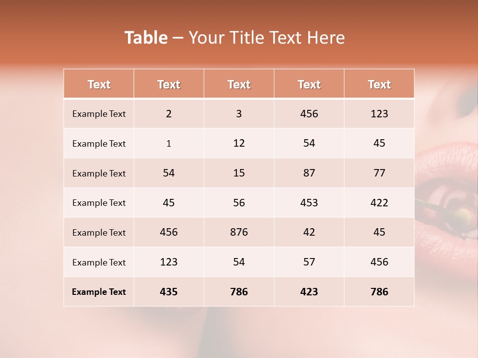 Sensuality Woman Babe PowerPoint Template