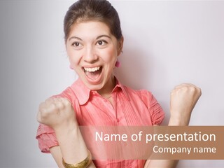 Businesswoman Female Color PowerPoint Template