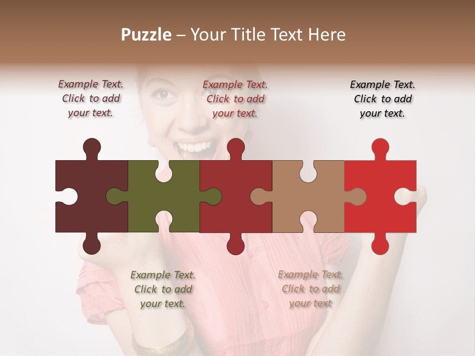 Businesswoman Female Color PowerPoint Template